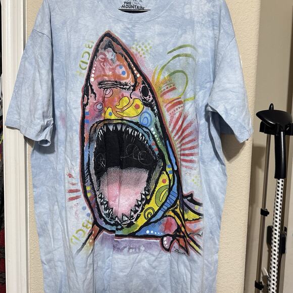 The Mountain Shark Tshirt Short Sleeve Graphic Tee Colorful Size XL - Picture 2 of 7